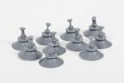VENTOUSE A TETON GRISE 50mm POUR OEILLET 11mm - SACHET DE 10 PIECES