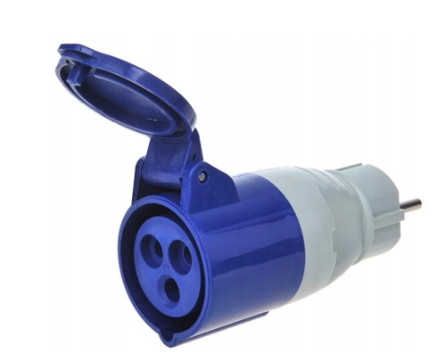 ADAPTATEUR COURT MALE SCHUKO /FEMELLE CEE