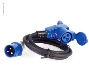 CABLE 25m ADAPTATEUR MALE CEE / 2 FEMELLES: CEE+SCHUKO