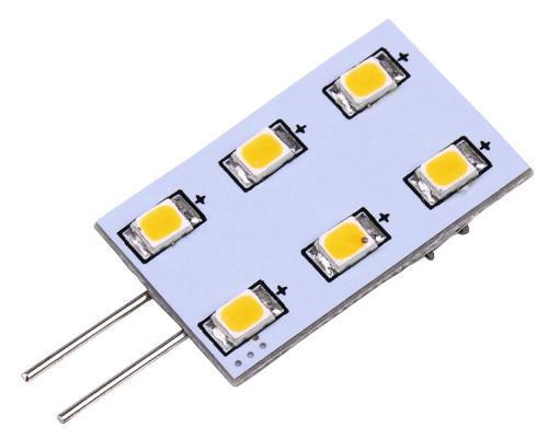 AMPOULE SMD-LED rectangle 9 LEDS Blanc chaud - 1.2 W - G4
