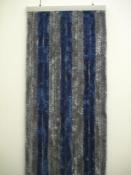 RIDEAU CHENILLE ANTI INSECTES - Gris/Bleu- 56x205 cm