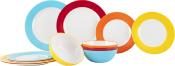Service de table Color line - Rainbow - 12 pices - Pour 4 personnes  