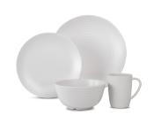 Service de table en mlamine Lund -16 pices - Blanc 