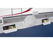 JUPE DE PROTECTION DE BAS DE CAISSE AVEC 2 RANGEMENTS HINDERMANN - 500 X 50 CM