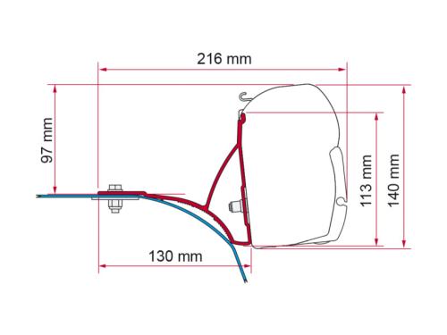 ADAPTATEUR F45 POUR DUCATO/BOXER/JUMPER AVEC GALERIE
