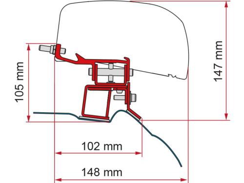 ADAPTATEUR pour store FIAMMA F40 pour MERCEDES V-KLASSE après 2014