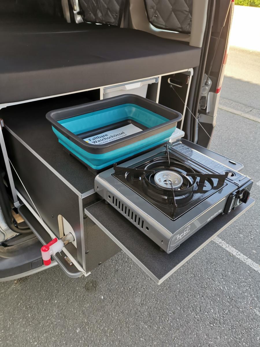 REIMO CampingBox M - for VW Caddy since 2003 and other mini campervans, VW  Caddy Mini Camper Van Conversion<br>(short wheelbase), Mini Camper Van  Conversion<br>Minivan Camping Conversion, Campervan Conversions