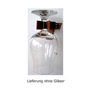 4 PORTE-VERRES SIMPLE pour verre à pied court ACETAL GRIS