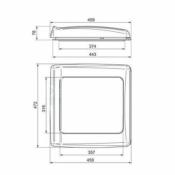 LANTERNEAU THULE Omni-Vent MANUEL 40 X 40 CM À MANIVELLE - TRANSLUCIDE