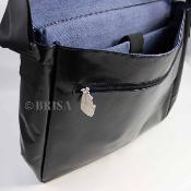 SAC A BANDOUILLERE 28x23x7cm BLEU/NOIR - VW collection