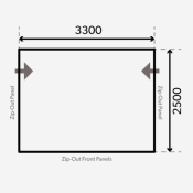 AUVENT GONFLABLE KAMPA MOTOR RALLY AIR PRO 330 S - hauteur 235 à 265cm 