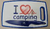PLANCHE A DECOUPER + COUTEAU 30cm - I LOVE CAMPING