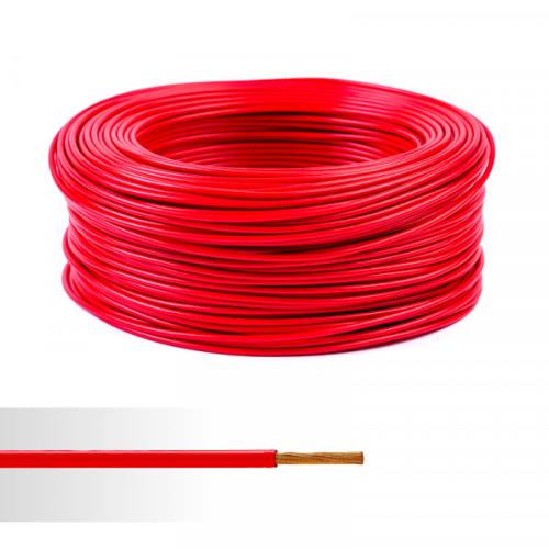 FIL ELECTRIQUE CABLE MULTIBRIN 12V SOUPLE 1,5 mm2 ROUGE -  ROULEAU 5m