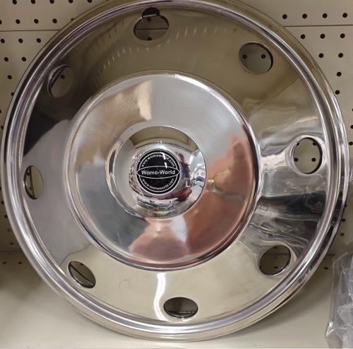 CACHES JANTES WOMO INOX 16' - SET DE4 PIECES SANS BOULONS APPARENTS