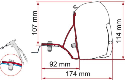 ADAPTATEUR F45S FIAMMA POUR TRAFIC / VIVARO DEPUIS 2015