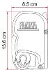 STORE CASSETTE FIAMMA F45S - 260cm - Boitier blanc - Toile ROYAL BLEU