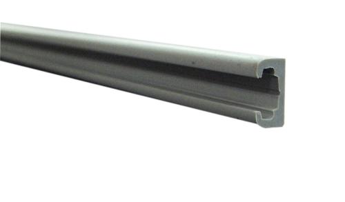 RAIL PLASTIQUE GRIS POUR RIDEAUX 2.2M