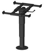 PIED DE TABLE COLONNE TELESCOPIQUE  340-715mm ROTATIF 360° ILSE 5919 A08