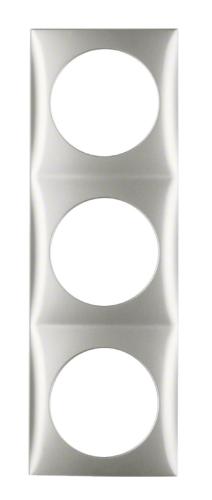 CADRE DE FINITION TRIPLE BERKER INTEGRO CHROME MAT