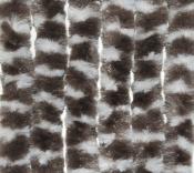 RIDEAU CHENILLE ANTI INSECTES - TAUPE/BLANC- 56x205cm