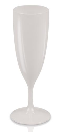 2 FLUTES CHAMPAGNE BLANC OPAQUE  - 160 ML- NOUVEAU DESIGN 