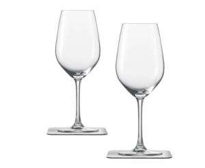 2 VERRES A VIN CRISTAL 25cl SILWY® AVEC SOUS-VERRE MAGNETIQUE