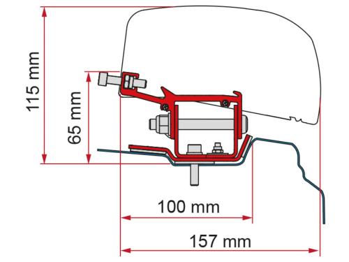 ADAPTATEUR FIAMMA POUR F40van Renault Trafic L1 APRES 2014  