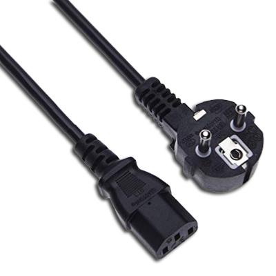 CABLE ALIMENTATION 230V AVEC CONNECTEUR 3 BROCHES NOIR - 2M