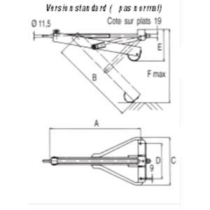 BEQUILLE DE VERINS normal AL-KO 800 KG. 510mm