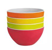 LOT DE 4 BOLS EN MELAMINE RAINBOW - GIMEX
