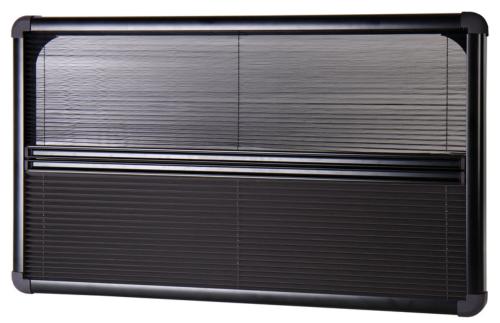 CADRE INTÉRIEUR NOIR AVEC STORE ET MOUSTIQUAIRE POUR BAIE RW ECO CARBEST 500 MM x 450 MM
