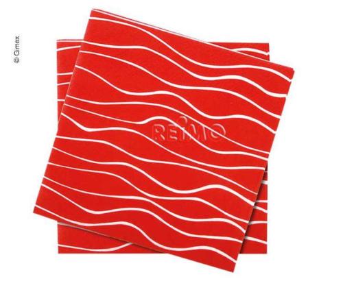 SERVIETTES PAPIER ROUGE 20 PIÈCES