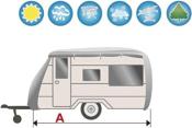 HOUSSE DE PROTECTION INTEGRALE POUR PETITE CARAVANE - LEINWAND - TAILLE S - 400 A 460cm