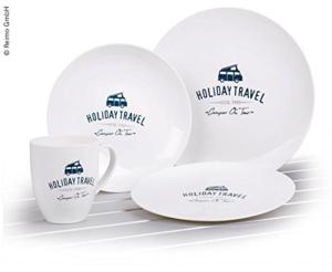 VAISSELLE HOLIDAY TRAVEL 8 PIECES en PLA pour 2 personnes