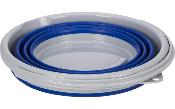 SEAU PLIANT EN SILICONE 10L - GRIS & BLEU