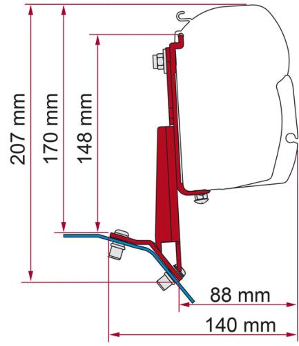 ADAPTATEUR Kit F35pro et F45, Ford Transit Custom - DeepBlack - L1/L2 