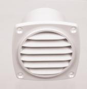 GRILLE DE VENTILATION BLANCHE 94x93mm AVEC MANCHON 78mm