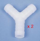 RACCORD D'EAU EN Y POUR TUYAUX Ø19 mm - lot de 2 