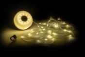 LAMPE LED DE CAMPING RECHARGEABLE Ø 9CM STARWAYAVEC GUIRLANDE LED 8 M ENROULABLE 