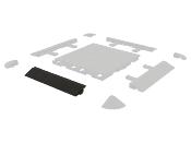 BORDURES BISEAUTÉES POUR PLANCHER EN MATIÈRE PLASTIQUE NOIR IKAFLOOR ISABELLA