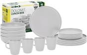 Lot de vaisselle en mélamine Blanc pour 4 personnes Dolomite BRUNNER 