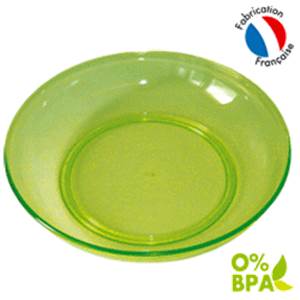 ASSIETTE CREUSE COPOLYESTER 18.5CM Coloris VERT - PLASTOREX