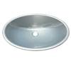 LAVABO ENCASTRABLE OVALE EN PLASTIQUE ARGENT 45 x 35 x 14,5 cm