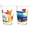 LOT DE 2 VERRES COLORES POUR ENFANT 25CL