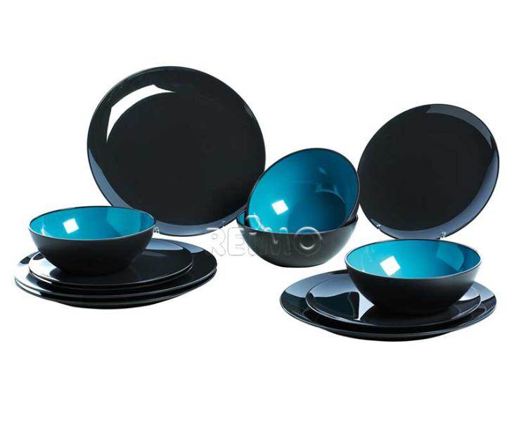 Service Vaisselle Gibson Oslo 16 Pièces | Porcelaine Blanc - Pour 4 Personnes
