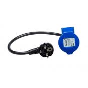 CABLE ADAPTATEUR P17 - 0.4m SCHUKO MALE / CEE FEMELLE 3x2.5mm²