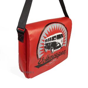 SAC MESSAGER VW T1 BUS - LOGO VINTAGE / ROUGE - VW collection