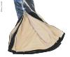 JEU DE RIDEAUX SUR RAIL POUR  VW T5 ET T6  LONG "CREME/ NOIR"