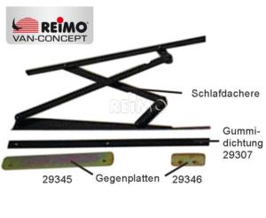 Contre-plaque pour traverses, 325 mm TOIT RELEVABLE REIMO 