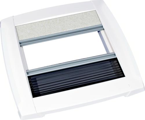 CADRE INTERIEUR pour LANTERNEAU MPK 40x40 BLANC (store plissé+moustiquaire)